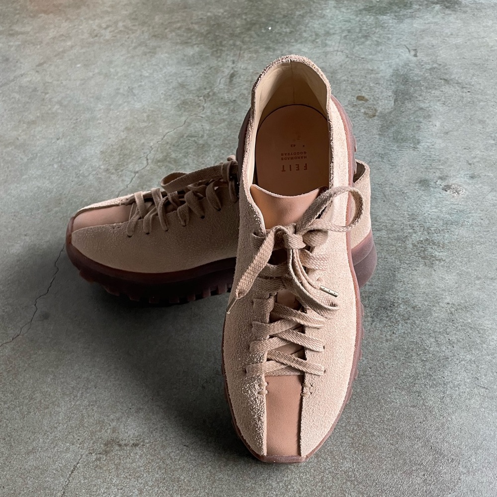 FEIT LATEX WALKER BEIGE NEW SIZE 42 #42/80 limited edition handmade shoes